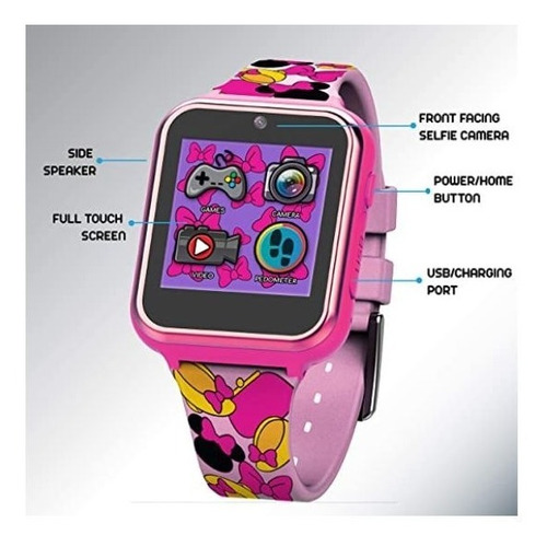 Disney® Minnie Reloj Inteligente Smartwatch Mimi Juegos + Ev