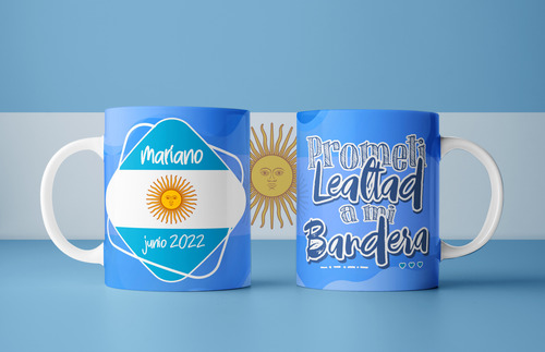 Kit Imprimible Plantillas Tazas Jura Lealtad Bandera M8