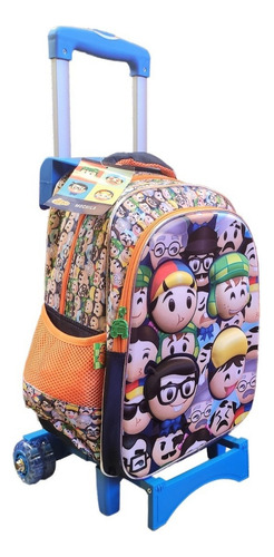 Mochila Escolar Con Carro Primaria Chavo Del 8 Urbania Color Azul