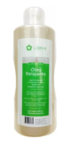 Oleo Aceite Masajes Relajantes Mentol Alcanfor X1l Libra