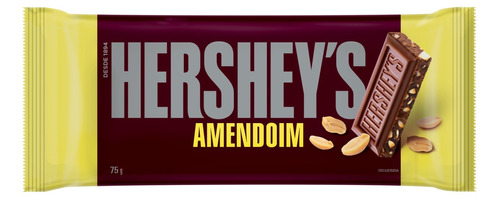 Chocolate ao Leite com Amendoim Hershey's  pacote 75 g