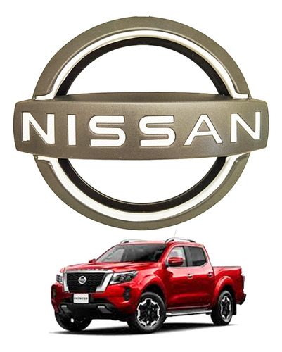 Emblema Parrilla Nissan Frontier Np300 2023 Gris/blanco