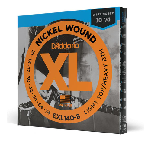 Encord Guitarra 8c .010 D'addario Xl Nickel Wound Exl140-8