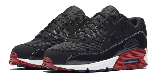 air max 90 negro con rojo