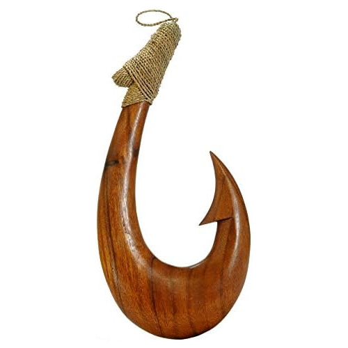 16  Hand Carved Wood Hawaiian Makau Fish Hook