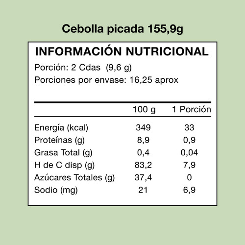 Pack X 3 Cebolla Picada 155g Sin Gluten Vegano Kosher Badia