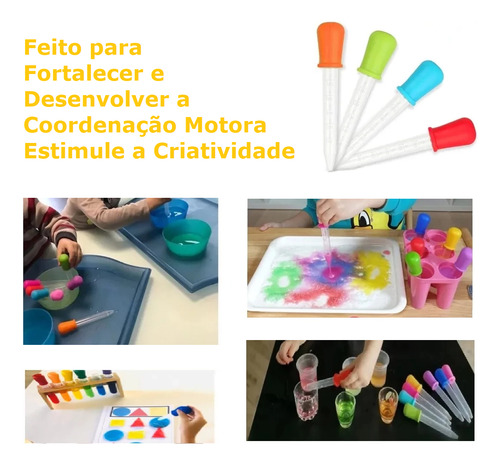 5 Conta Gotas Pedagógico Pipeta Para Fortalecer Os Dedos Sortida