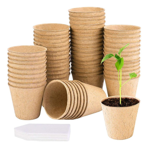 50 Unidads Macetero Biodegradables Para Plántulas