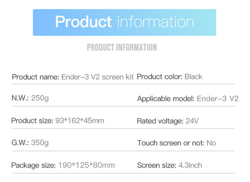 Kit De Pantalla Creality Kit V2 Display 4.3 Fácil De Usar