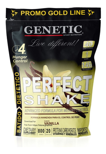 Perfect Shake Batido Proteico Reemplaza Comidas - Genetic