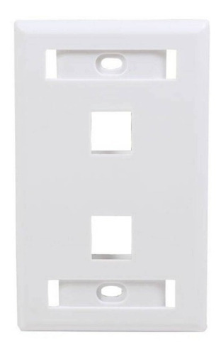 Espelho 4x2 P/ Keystone Rj11/rj45 C/ 2 Saídas Branco