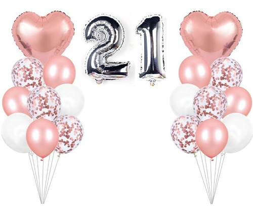 Combo De 20 Globos Inflados Con Helio Segun El Detalle