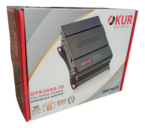 Amplificador Clased 1ch Okur Ofr2000.1d Monoblock 2000watts Negro