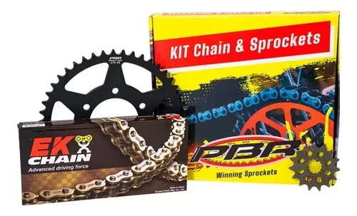 Kit De Arrastre Italiano Pbr V-strom Cadena Ek O-ring 47-15