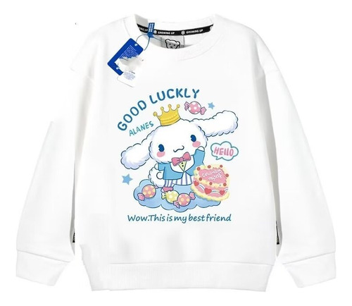 Sudadera De Algodón De Cinnamoroll Con Pastel De Cumpleaños