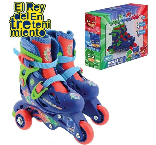 Imagen 5 de 6 de Patines Rollers Extensibles Tri Skates Pj Masks - El Rey