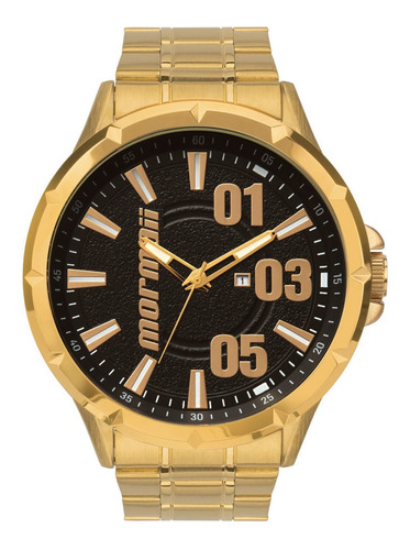 Relógio Mormaii Masculino Steel Basic Dourado - Mo2015aa/4d