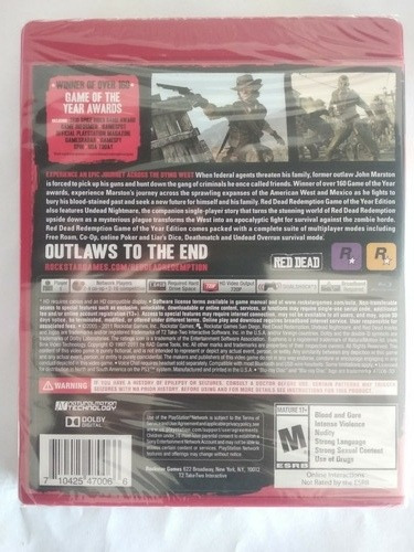 Imagen 3 de 9 de Red Dead Redemption Goty Ps3 Juego Fisico Sellado Sevengamer