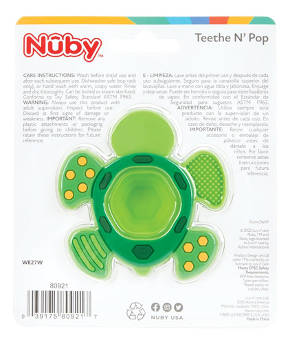 Nuby Teethe N' Pop Sensory Play Teether - Mordedor...