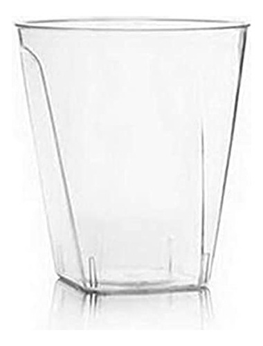 Vaso Cuadrado Plastico 7 Onza Transparente 20