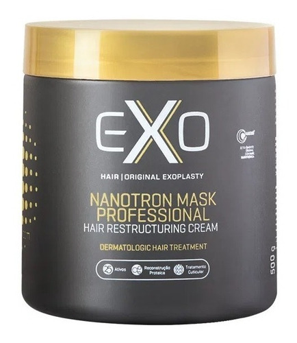 Imagem 1 de 8 de Mascara Reconstrutora Exo Hair Nanotron Professional 500g