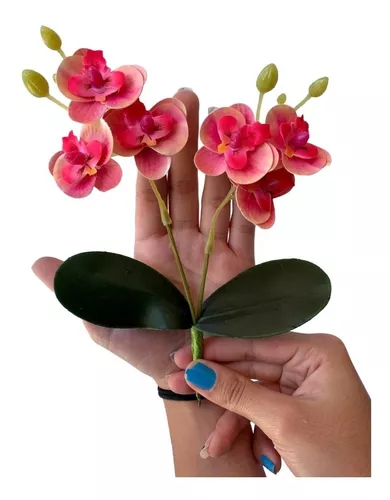 50 Flores Artificiais Mini Orquídea Para Decoração E Arranjo