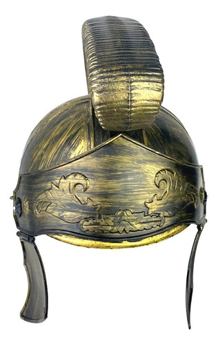 Capacete Dourado Soldado Medieval Romano Fantasia Realista