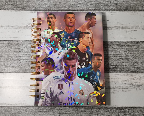 Cristiano Ronaldo Cr7 Cuaderno Holográfico Con Diseño Fútbol