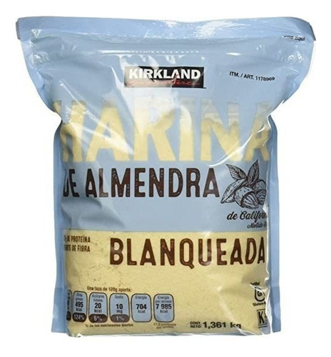 Harina De Almendras Kirkland Blanqueado 3 Lb.