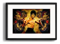Comprar Cuadro Bruce Lee Kung Fu Artes Marciales Brs2 Con Paspartú