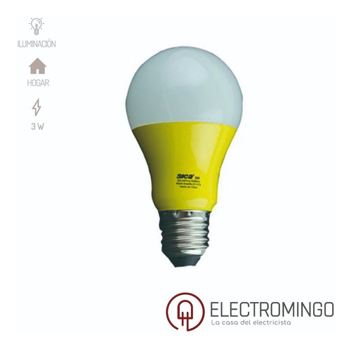 Lámpara Clasica Led 3w E27 220v Sica Decorativa Anti Insecto