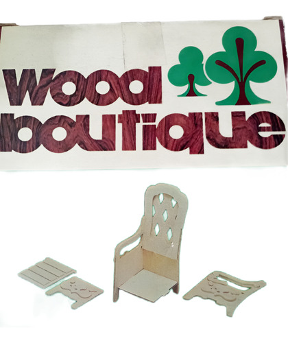 Juego Armar Silla Princesa Madera Balsa Wood Boutique Nuevo