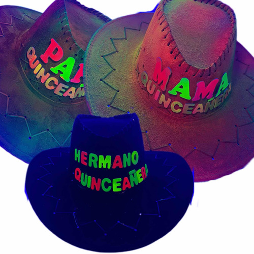 Sombreros Cowboy Neon Personalizado