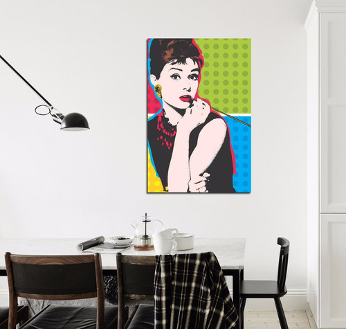 Cuadro Canvas Audrey Hepburn Pop Art Leyenda Retro Sensual