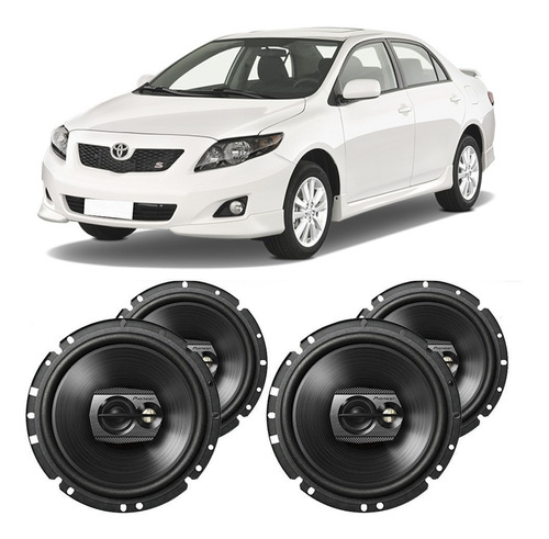 Falante Toyota Corolla 2008 A 2011 200w Automotivo Kit