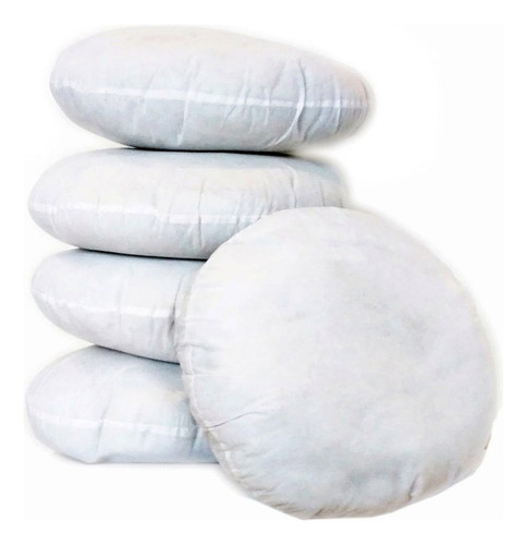 Relleno Almohadon Circular 45cm Diametro X 10 Unidades!! Color Blanco Diseño De La Tela Liso