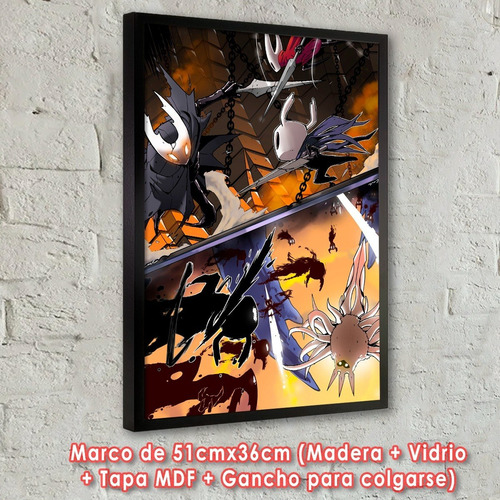 Cuadro Hollow Knight Marco Madera Vidrio 51x36cm Hk12