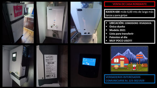 Venta De Casa Rodante Kaisen 600