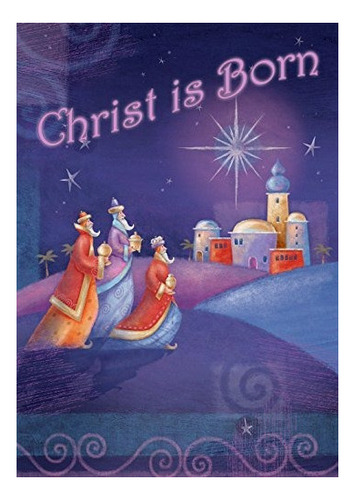 Bandera Estacional Toland Home Garden Christ Is Born 12.5 X 