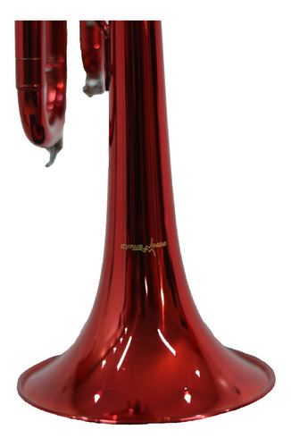 Trompeta Bb Roja Tono Sib Con Estuche Cyruswinds 6418rdcw