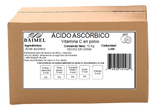 Ácido Ascorbico (vitamina C) 10kg En Polvo