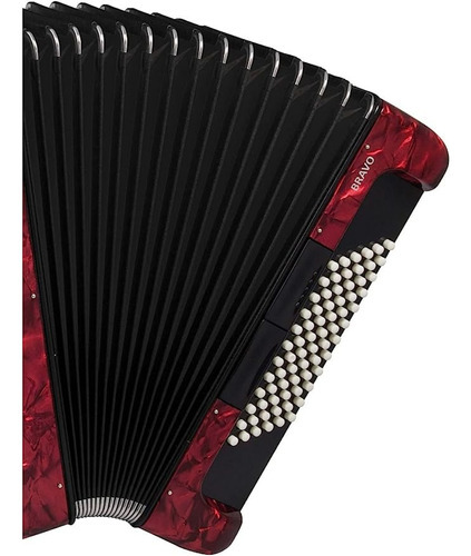 Acordeon Hohner Bravo Iii A16632 34 Teclas 72 Bajos Msi Color Rojo