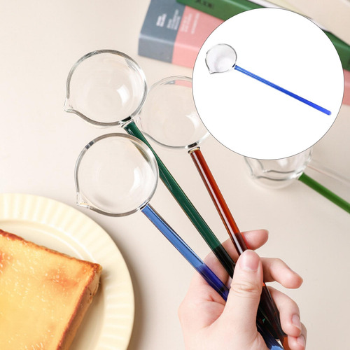 Cucharón De Cocina De Vidrio Soplado En La Boca, Grado Azul