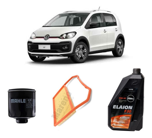 Kit 2 Filtros Volkswagen Up! Y Elaion F30 10w40 X4