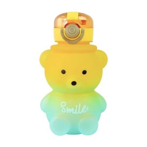 Garrafa Ursinho Smile Escola Aula + Bottons Tik Tok 700ml
