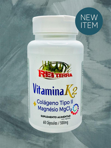 Kit 2 Vitamina K2 + Colágeno Tipo 2 + Magnesium 60 Cáps