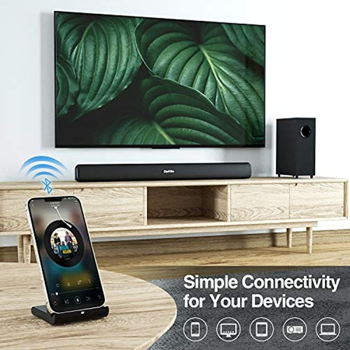 Imagen 4 de 5 de Barra De Sonido Con Subwoofer Para Tv Barra De Sonido De Gra