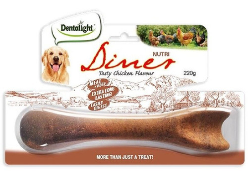 Mordedor Natural P/ Cães Dentalight Nutri Diner Frango 220g
