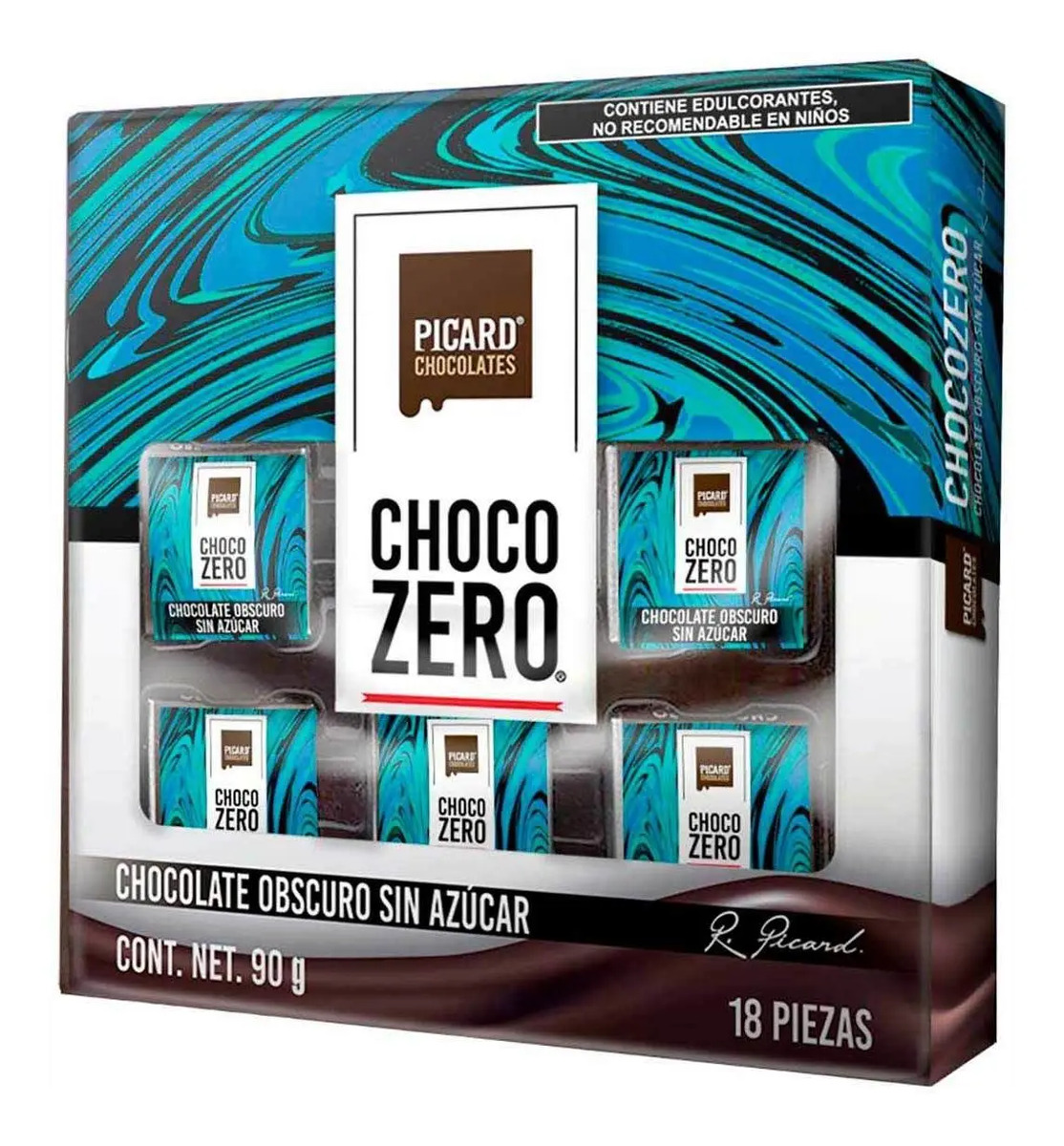 Chocolate Picard Chochozero Obscuro Sin Azúcar 90 G | MercadoLibre