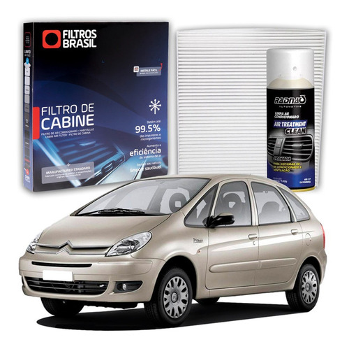 Filtro Cabine Ar Condicionado Xsara Picasso + Higienizador -